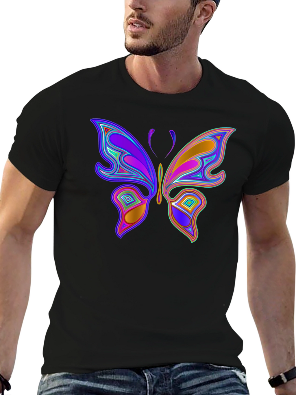 Vibrant Butterfly Graphic T-Shirt - Unique Design