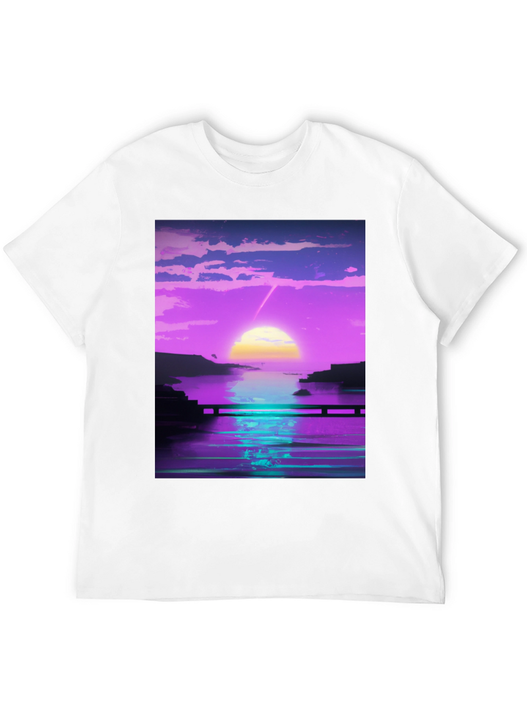 Vaporwave Sunset Graphic Tee - Retro Style