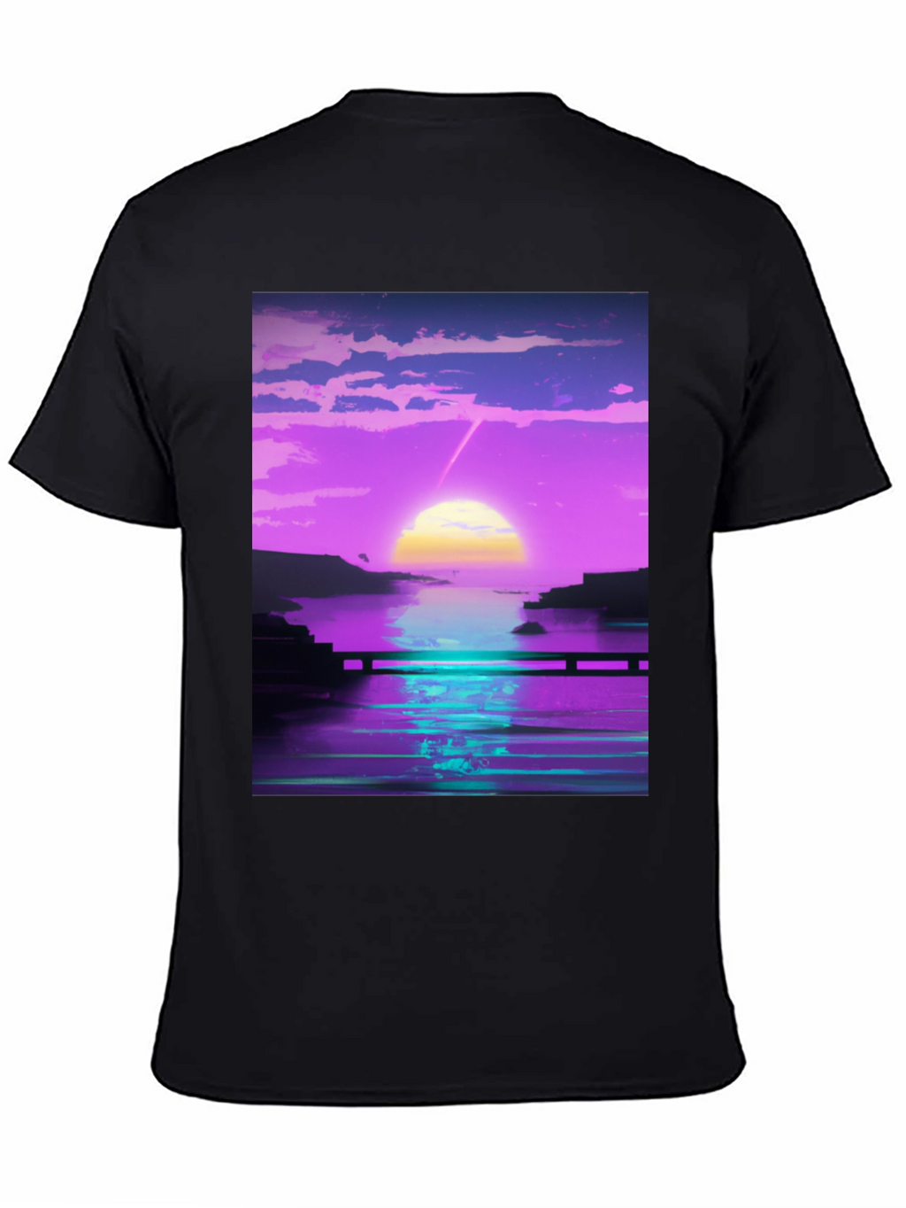 Vaporwave Sunset Graphic Tee - Retro Style