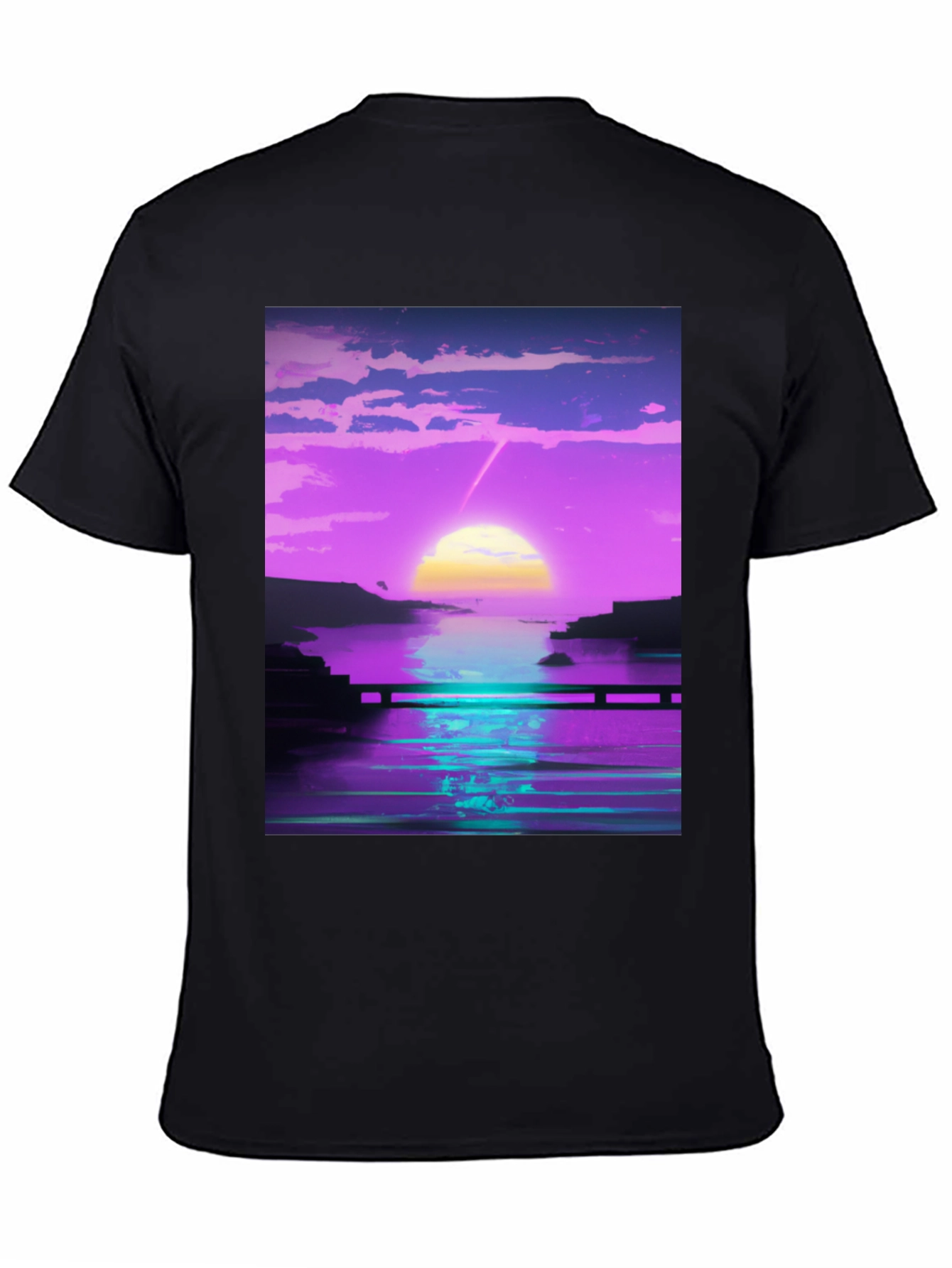 Vaporwave Sunset Graphic Tee - Retro Style