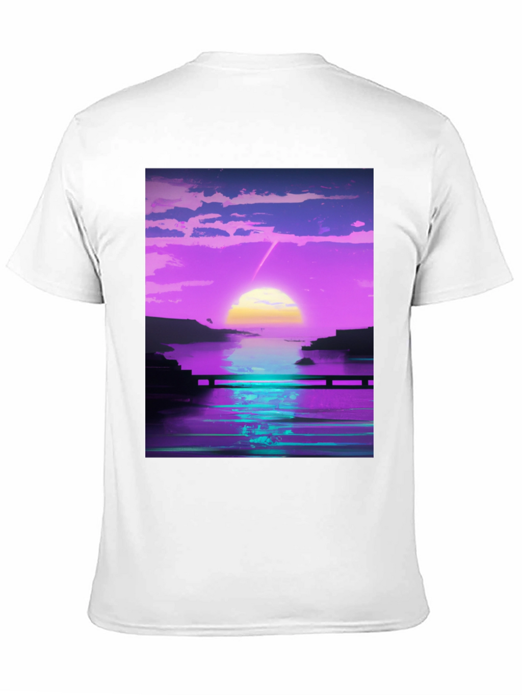 Vaporwave Sunset Graphic Tee - Retro Style