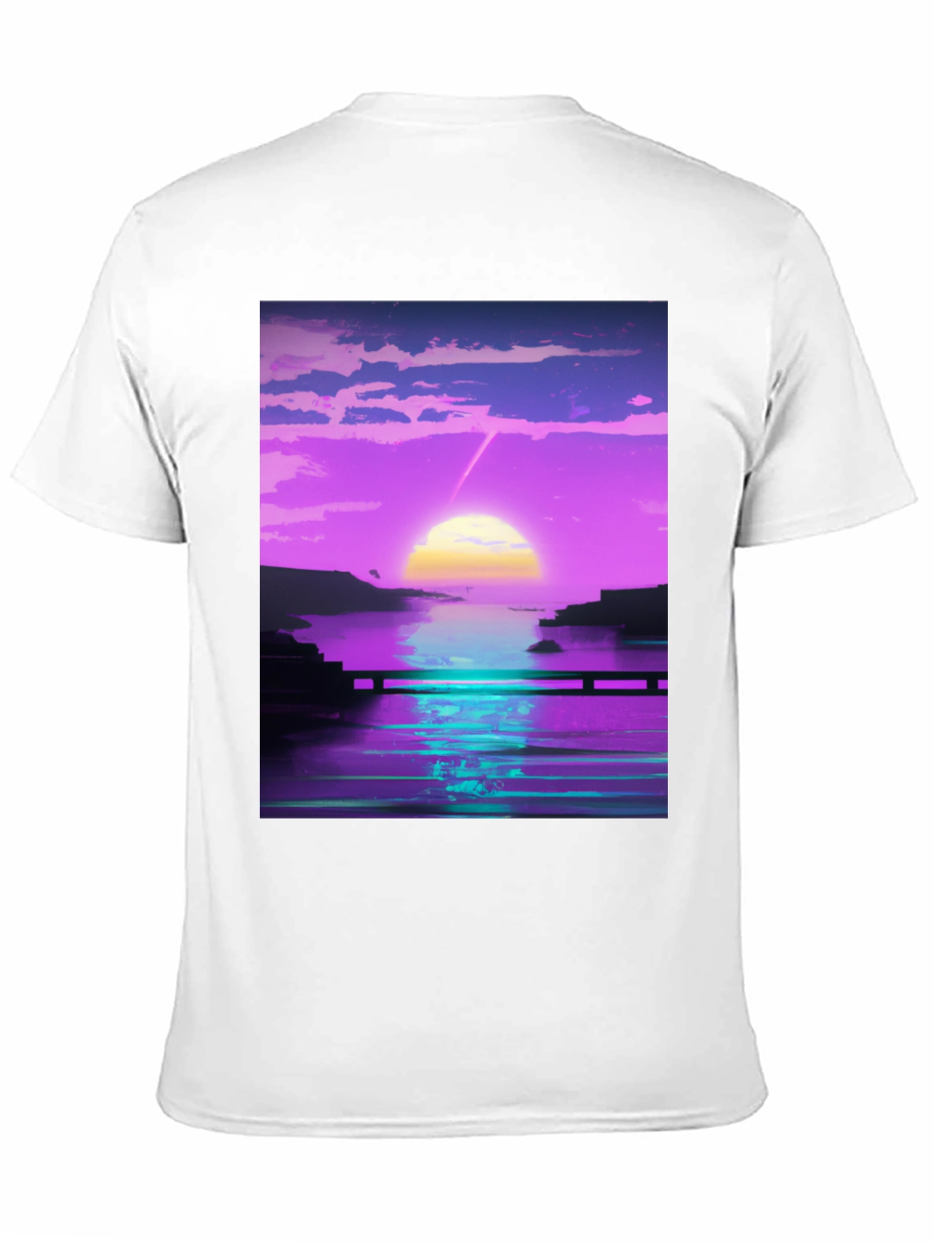 Vaporwave Sunset Graphic Tee - Retro Style