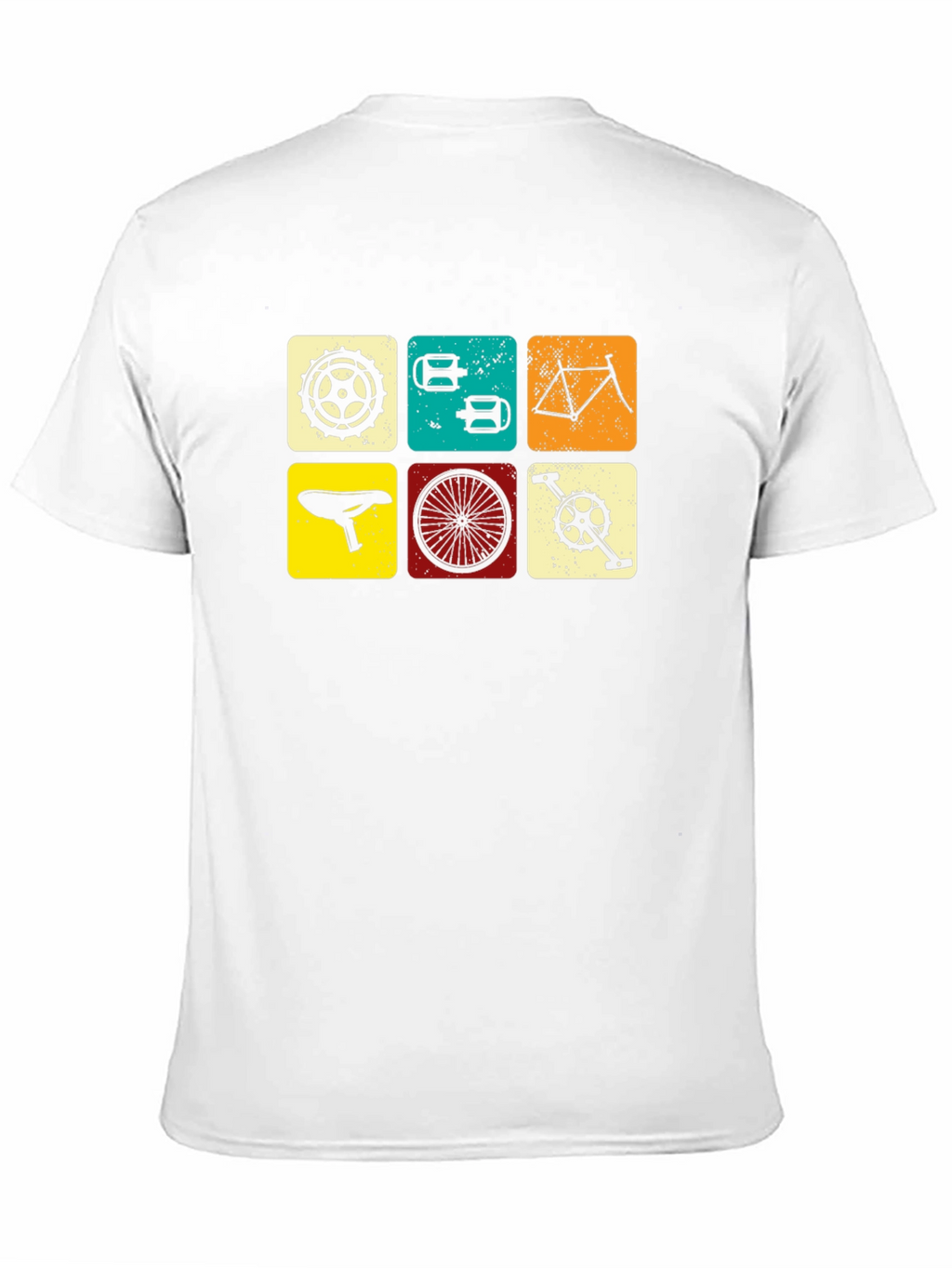 Retro Bicycle Parts Graphic T-Shirt