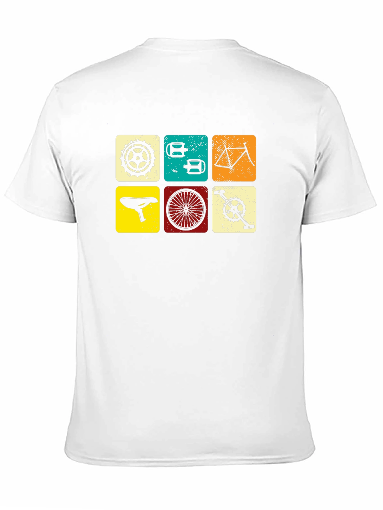 Retro Bicycle Parts Graphic T-Shirt