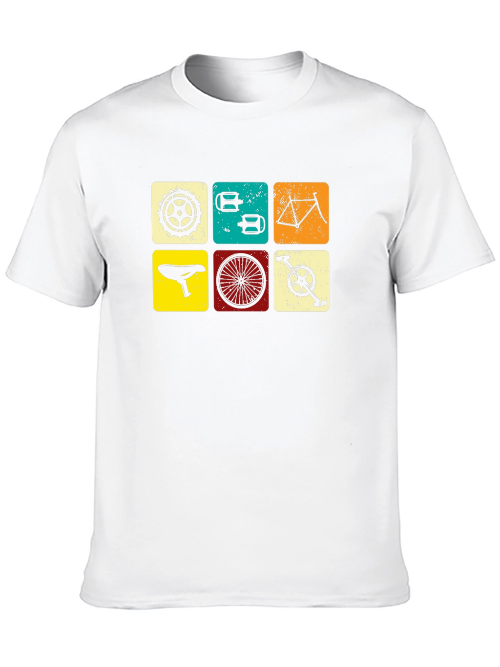 Retro Bicycle Parts Graphic T-Shirt