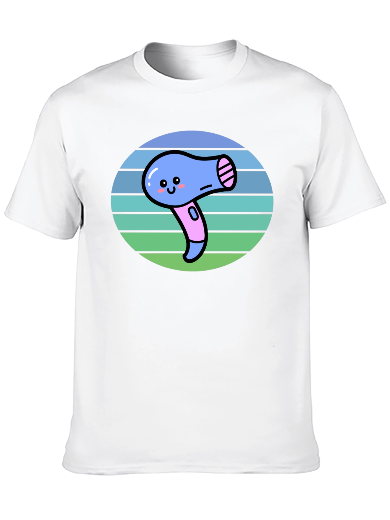 Cute Kawaii Hair Dryer Graphic Tee