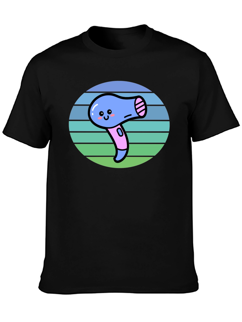Cute Kawaii Hair Dryer Graphic Tee