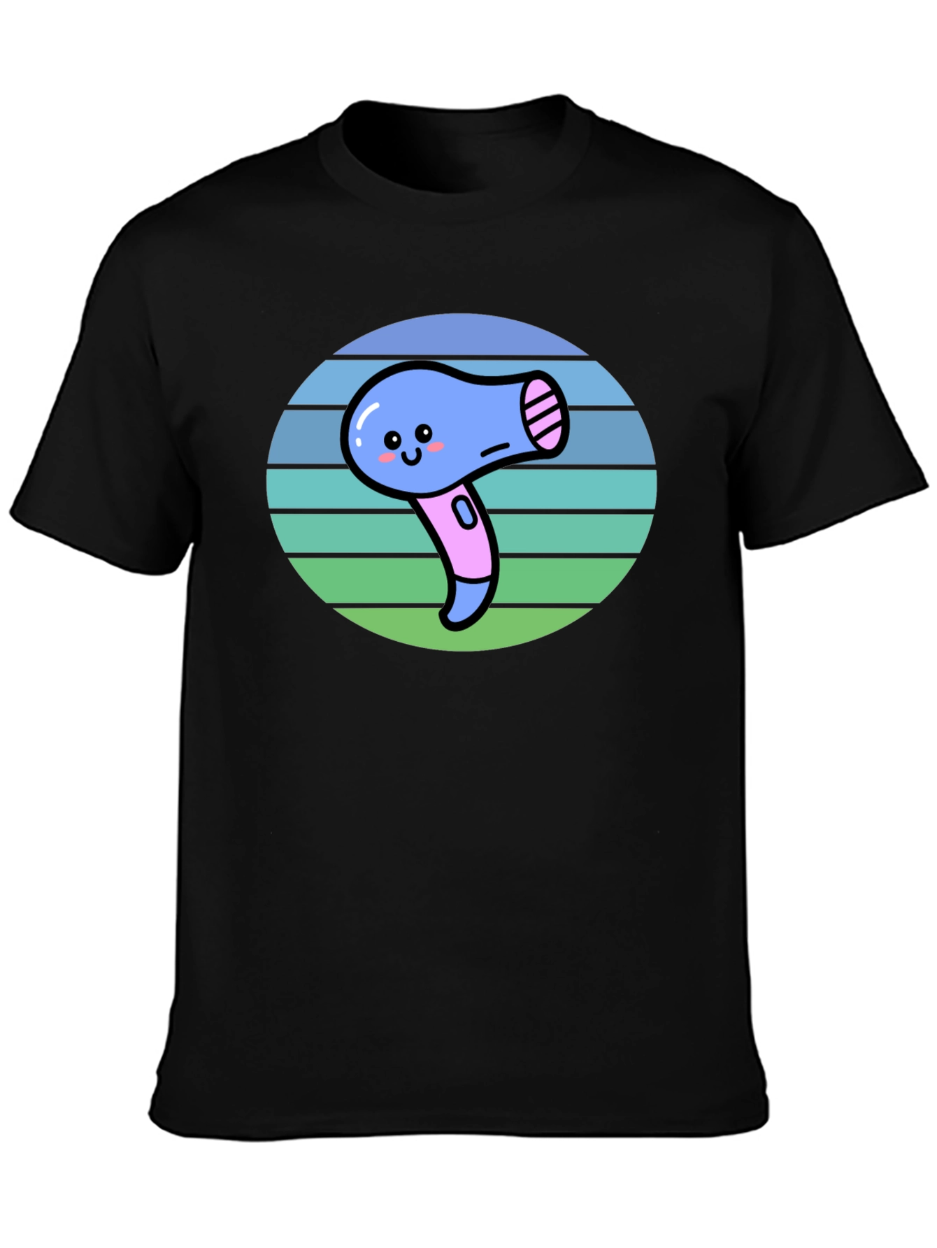 Cute Kawaii Hair Dryer Graphic Tee