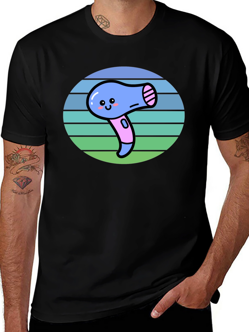 Cute Kawaii Hair Dryer Graphic Tee