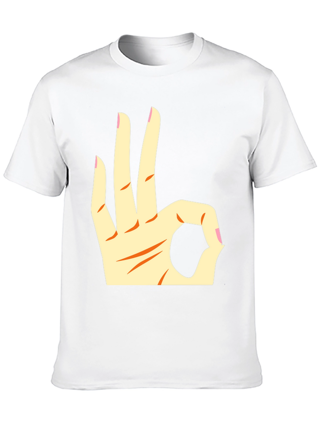 Ok Hand Gesture Graphic Tee - Black