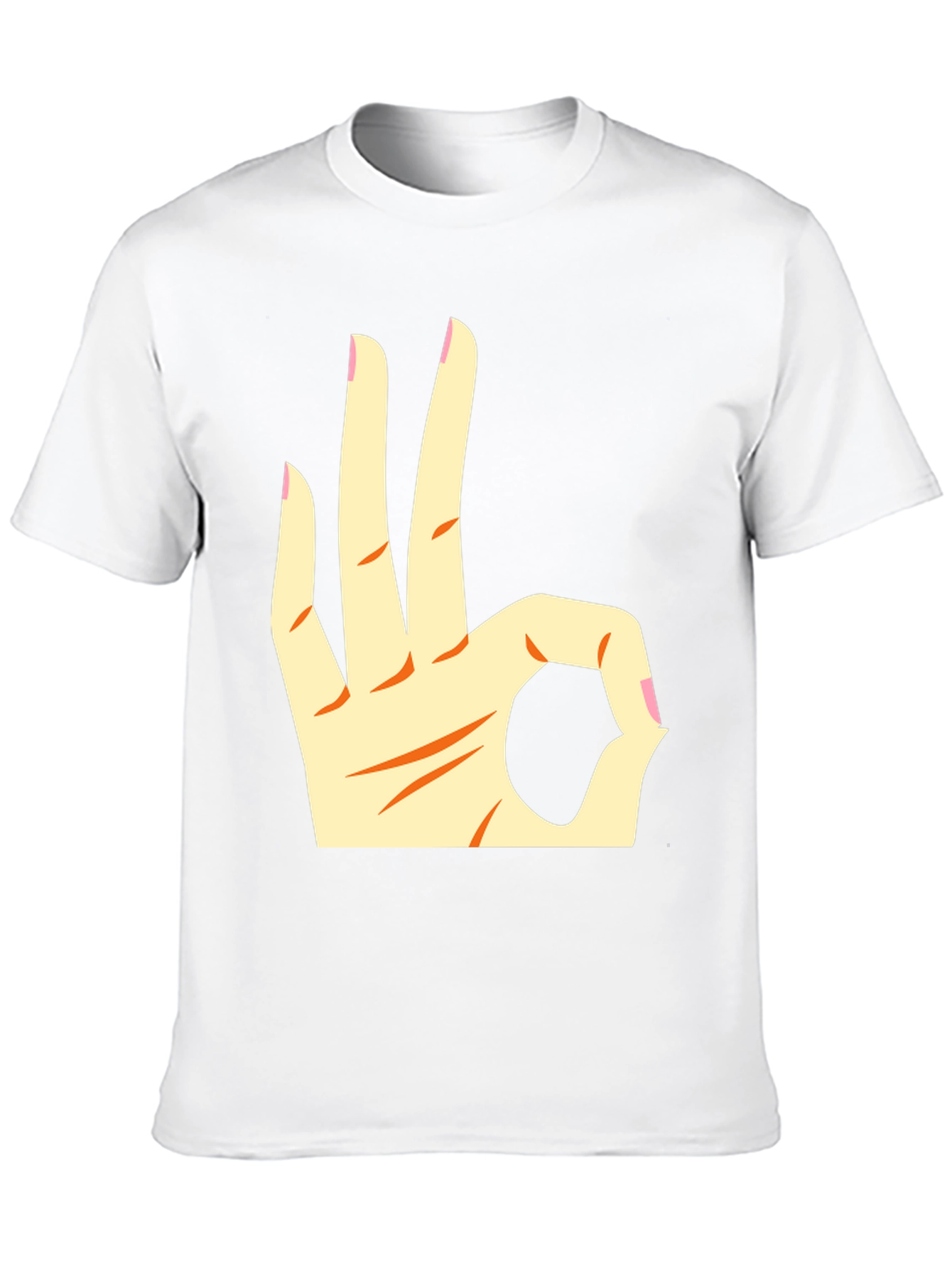 Ok Hand Gesture Graphic Tee - Black