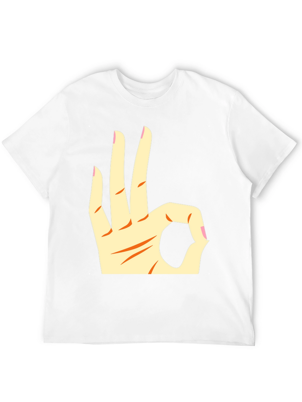 Ok Hand Gesture Graphic Tee - Black