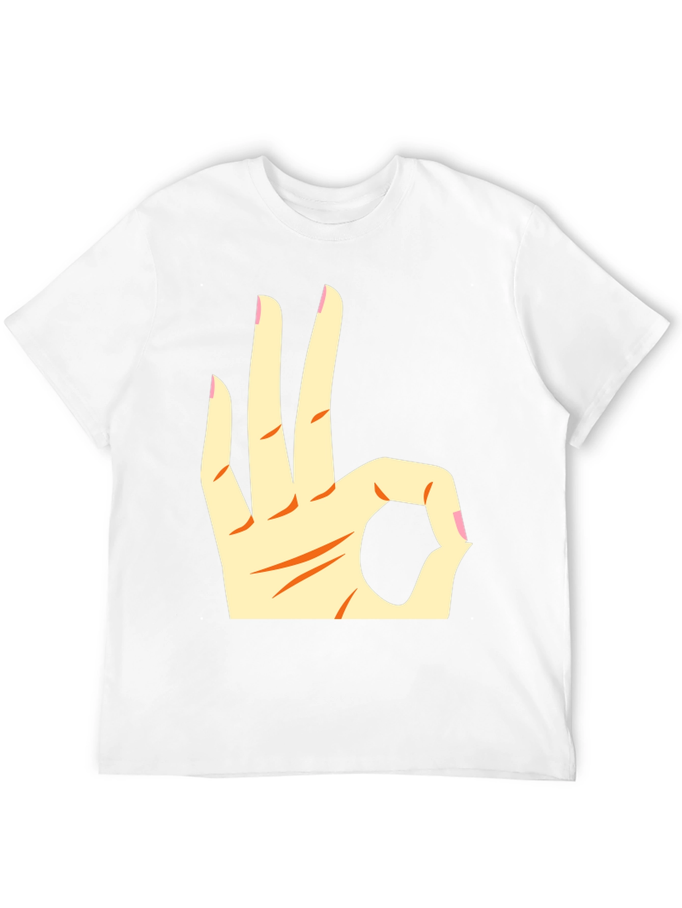 Ok Hand Gesture Graphic Tee - Black