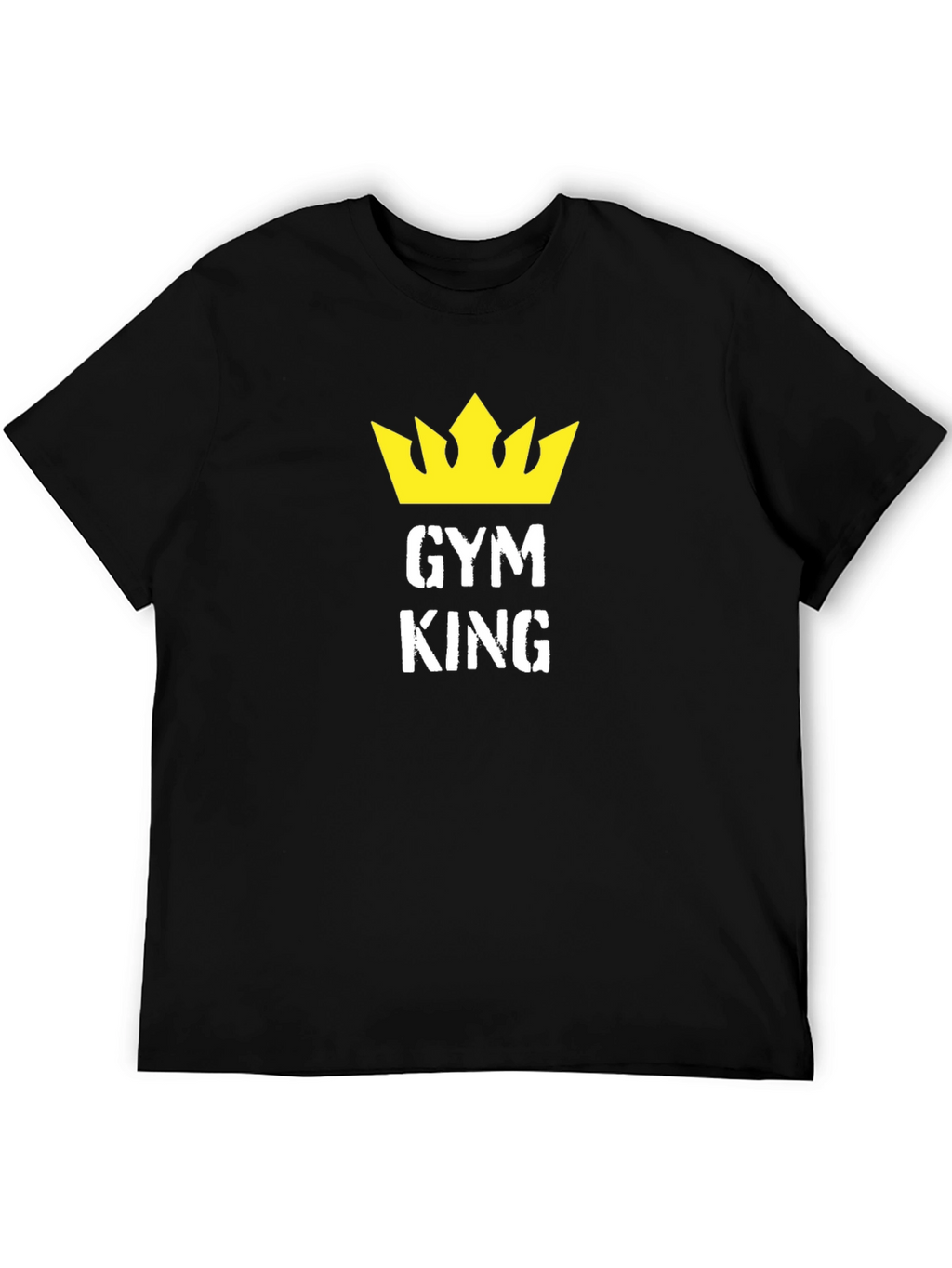 Gym King Black T-Shirt with Crown Graphic