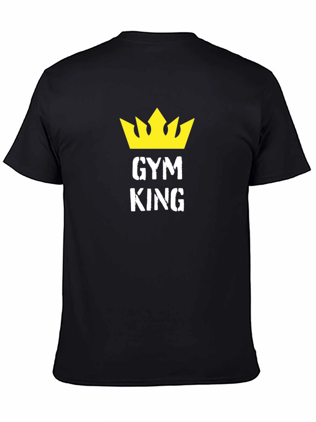 Gym King Black T-Shirt with Crown Graphic