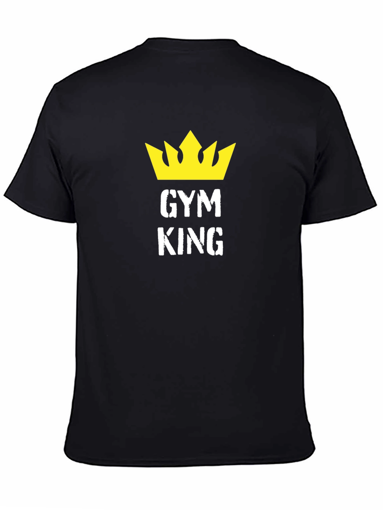 Gym King Black T-Shirt with Crown Graphic