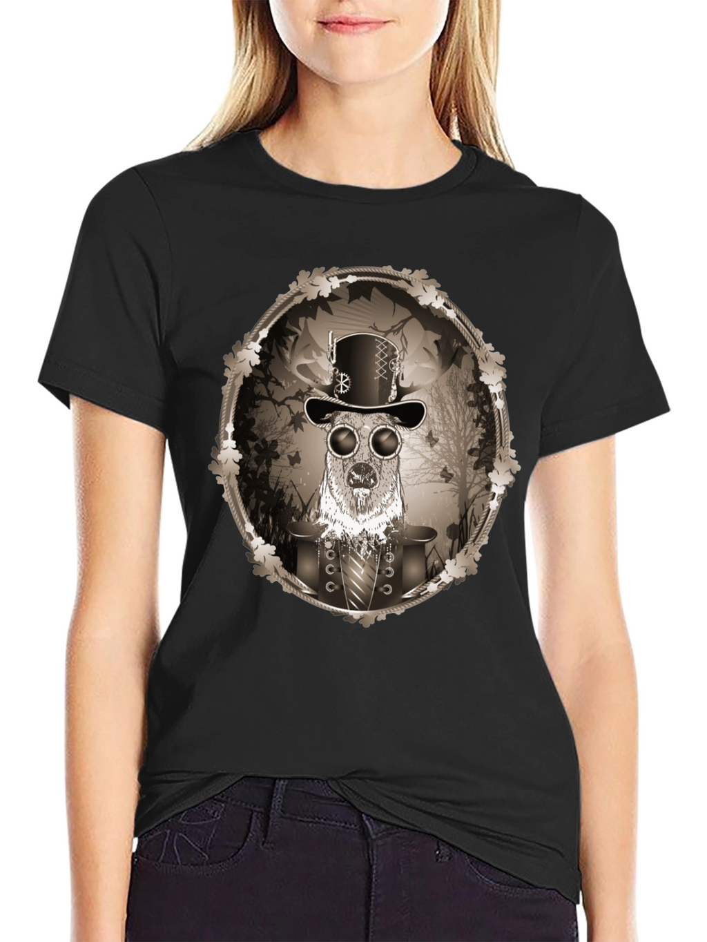 Steampunk Deer Graphic Tee - Unique Fashion T-Shirt