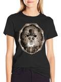 Steampunk Deer Graphic Tee - Unique Fashion T-Shirt