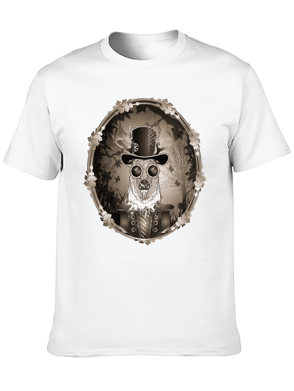 Steampunk Deer Graphic Tee - Unique Fashion T-Shirt