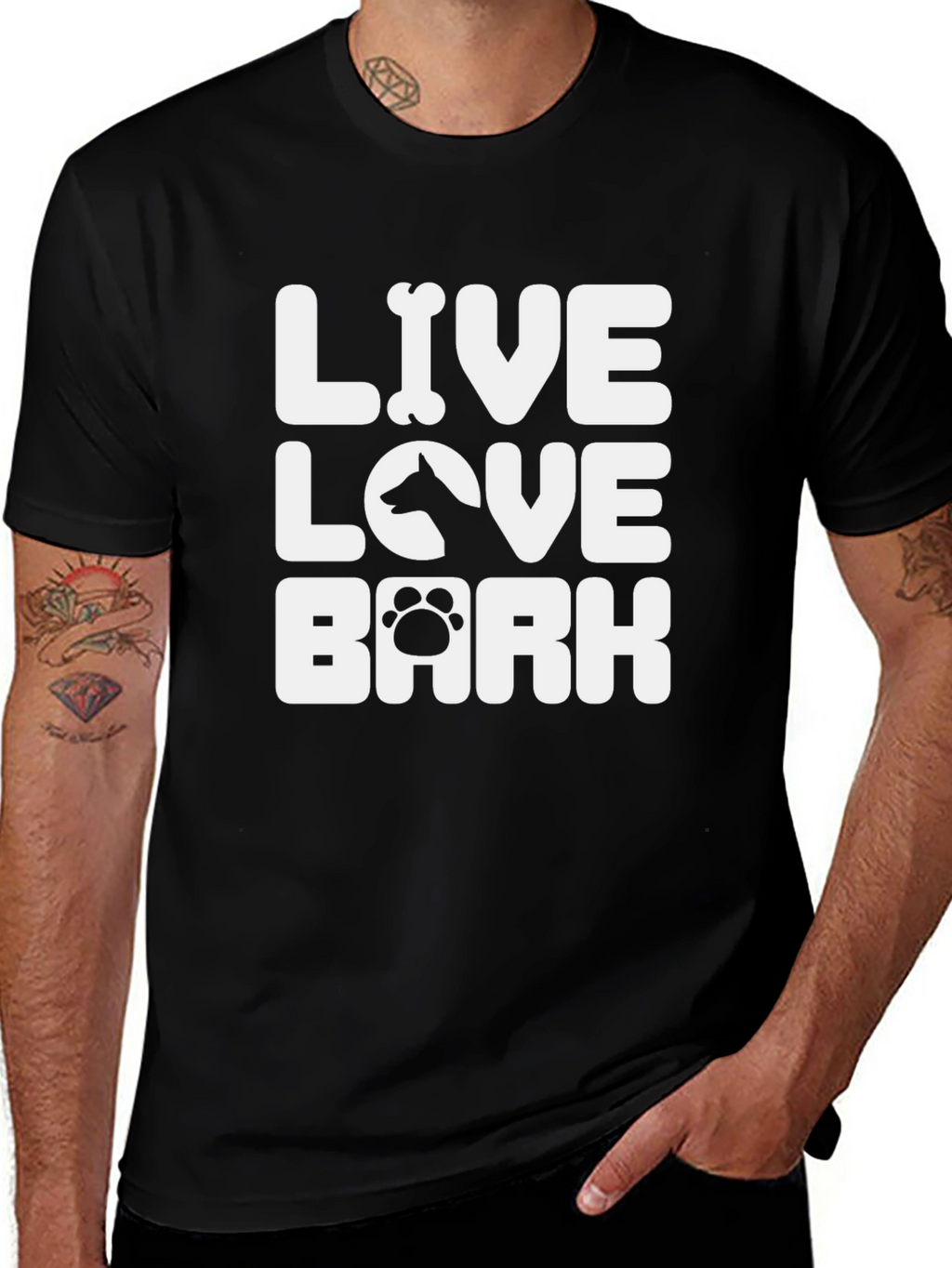 Live Love Bark T-Shirt – Cute Dog Lover Graphic Tee