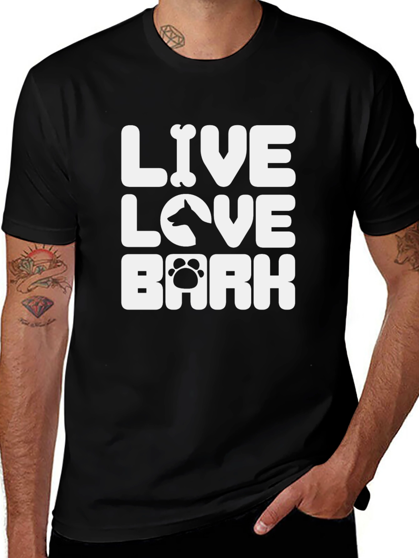 Live Love Bark T-Shirt – Cute Dog Lover Graphic Tee