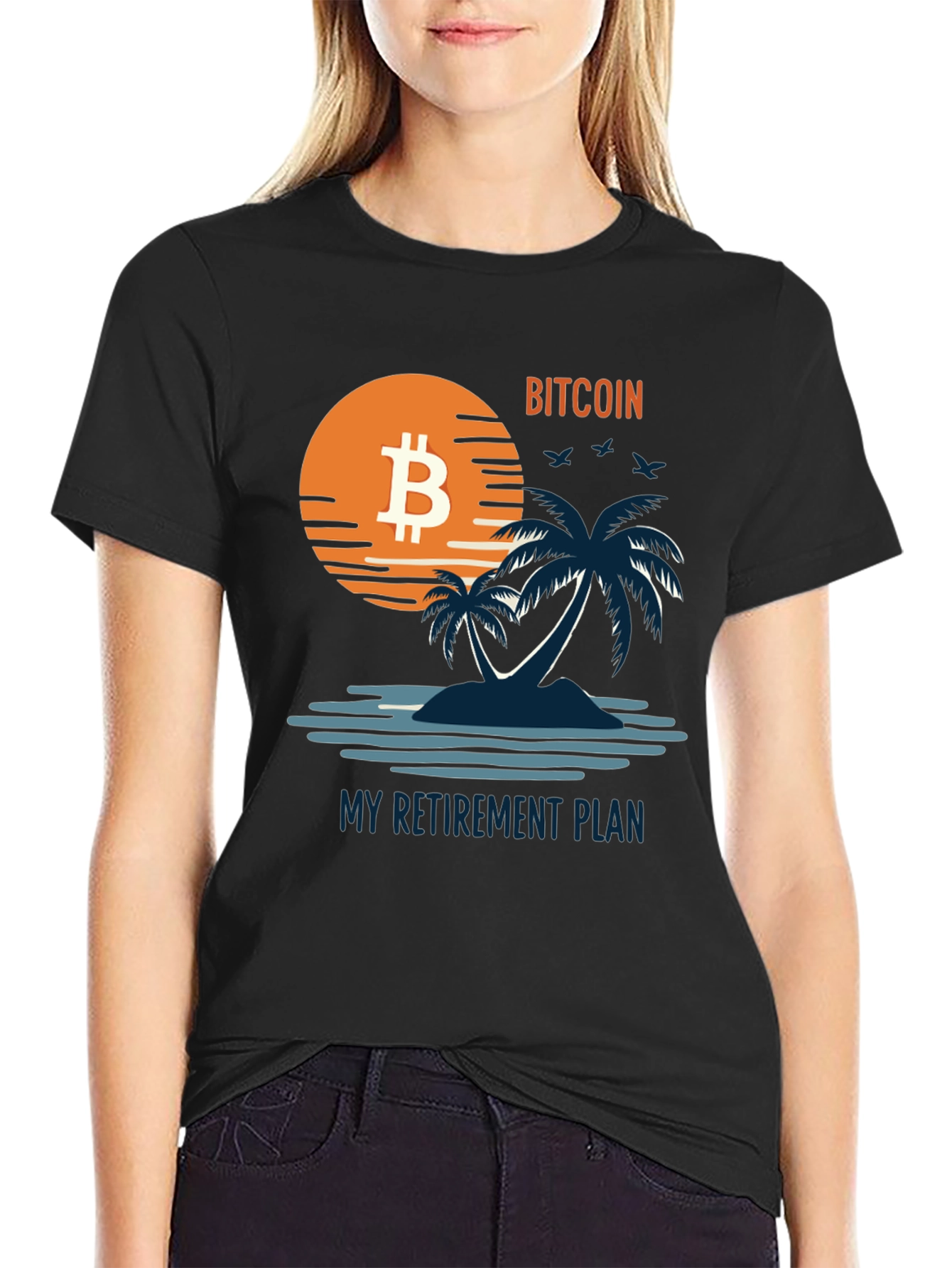 Bitcoin Retirement Plan Graphic Tee - Island Vibe