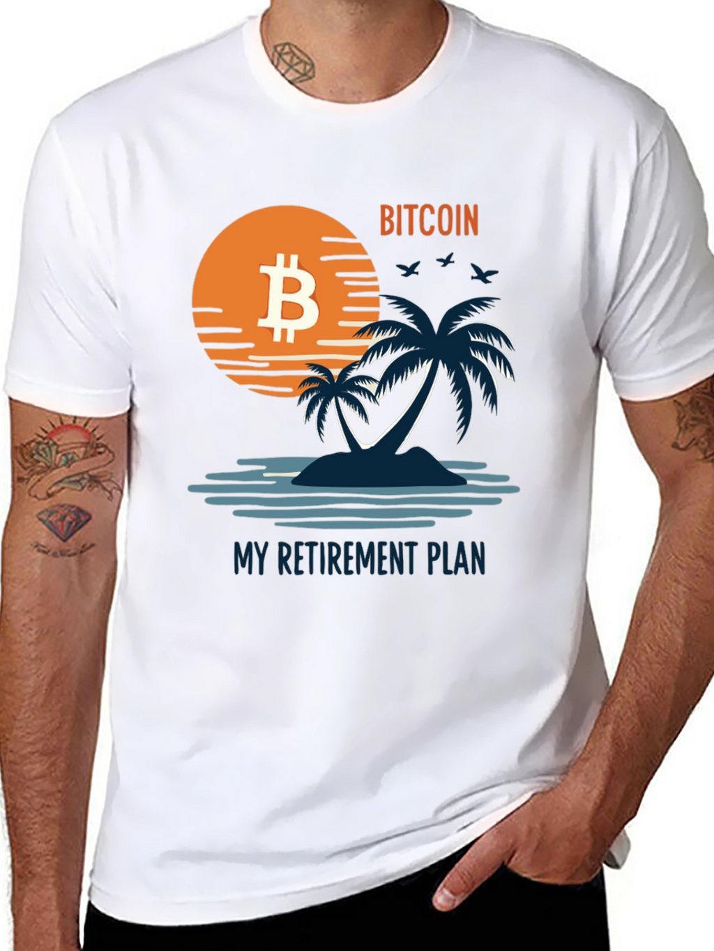 Bitcoin Retirement Plan Graphic Tee - Island Vibe