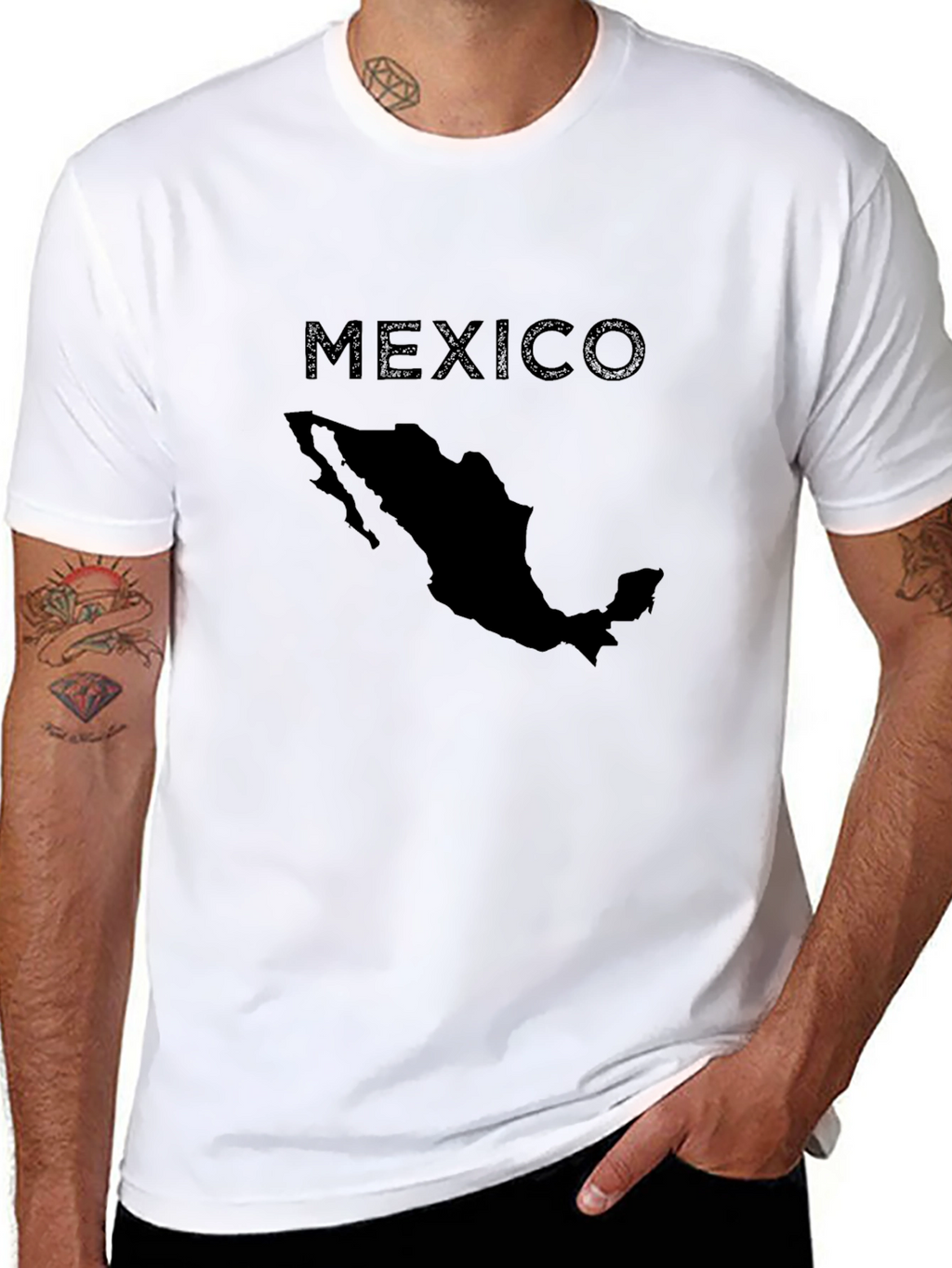 Mexico Map T-Shirt - Black Graphic Tee