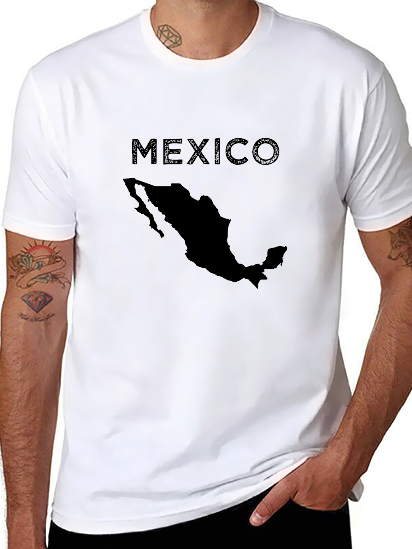 Mexico Map T-Shirt - Black Graphic Tee