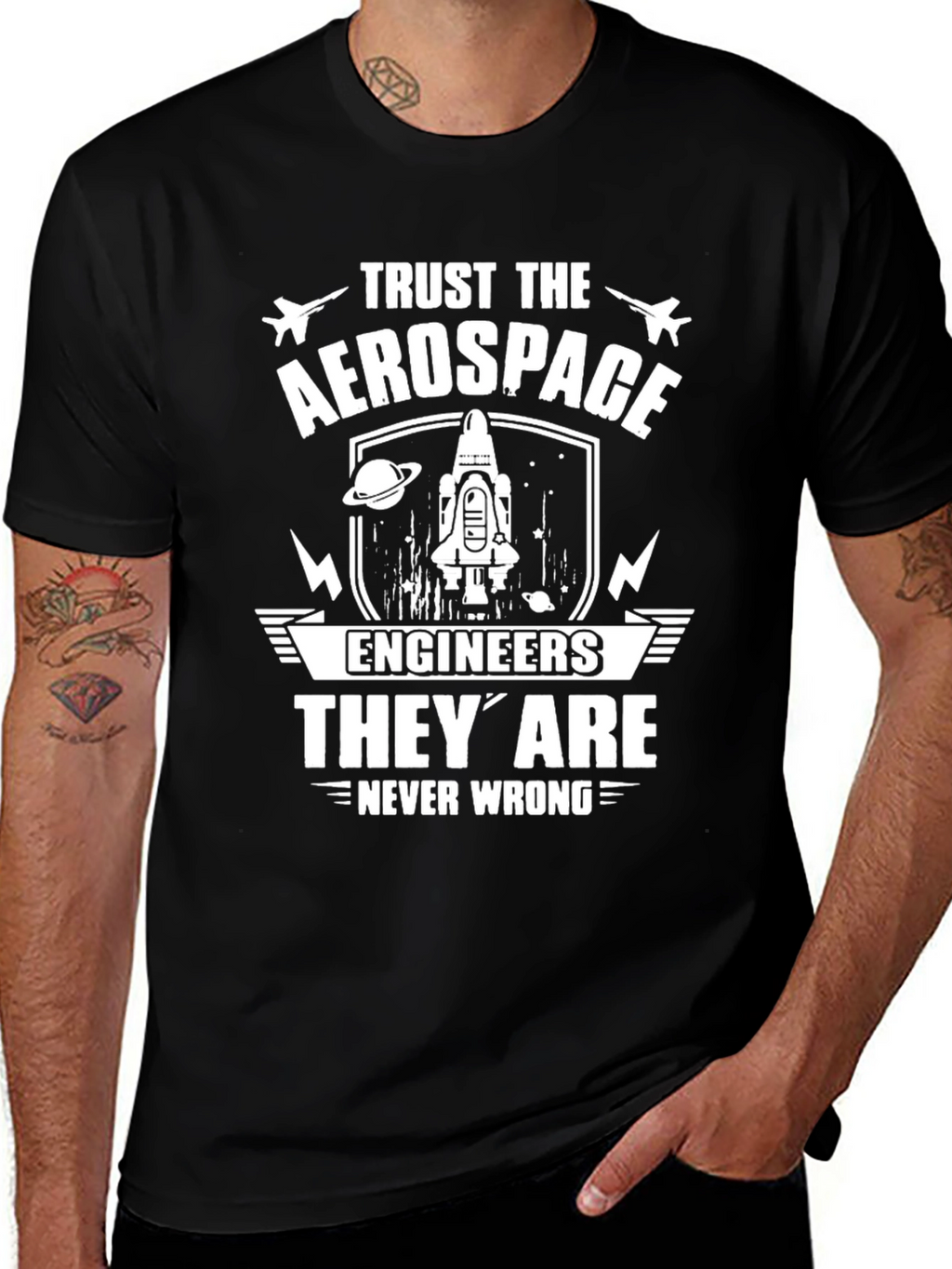 Aerospace Engineer Graphic T-Shirt - Trust The Engineers