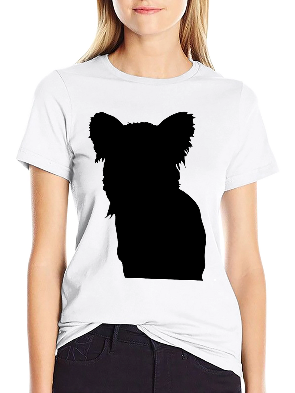Dog Silhouette T-Shirt – Minimalist Dog Lover Tee