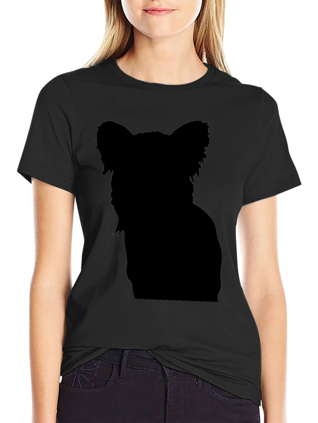 Dog Silhouette T-Shirt – Minimalist Dog Lover Tee