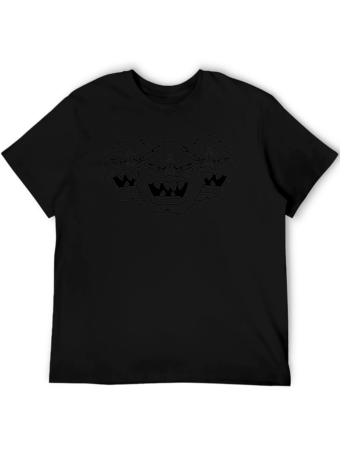 Monster Trio Graphic Black T-Shirt
