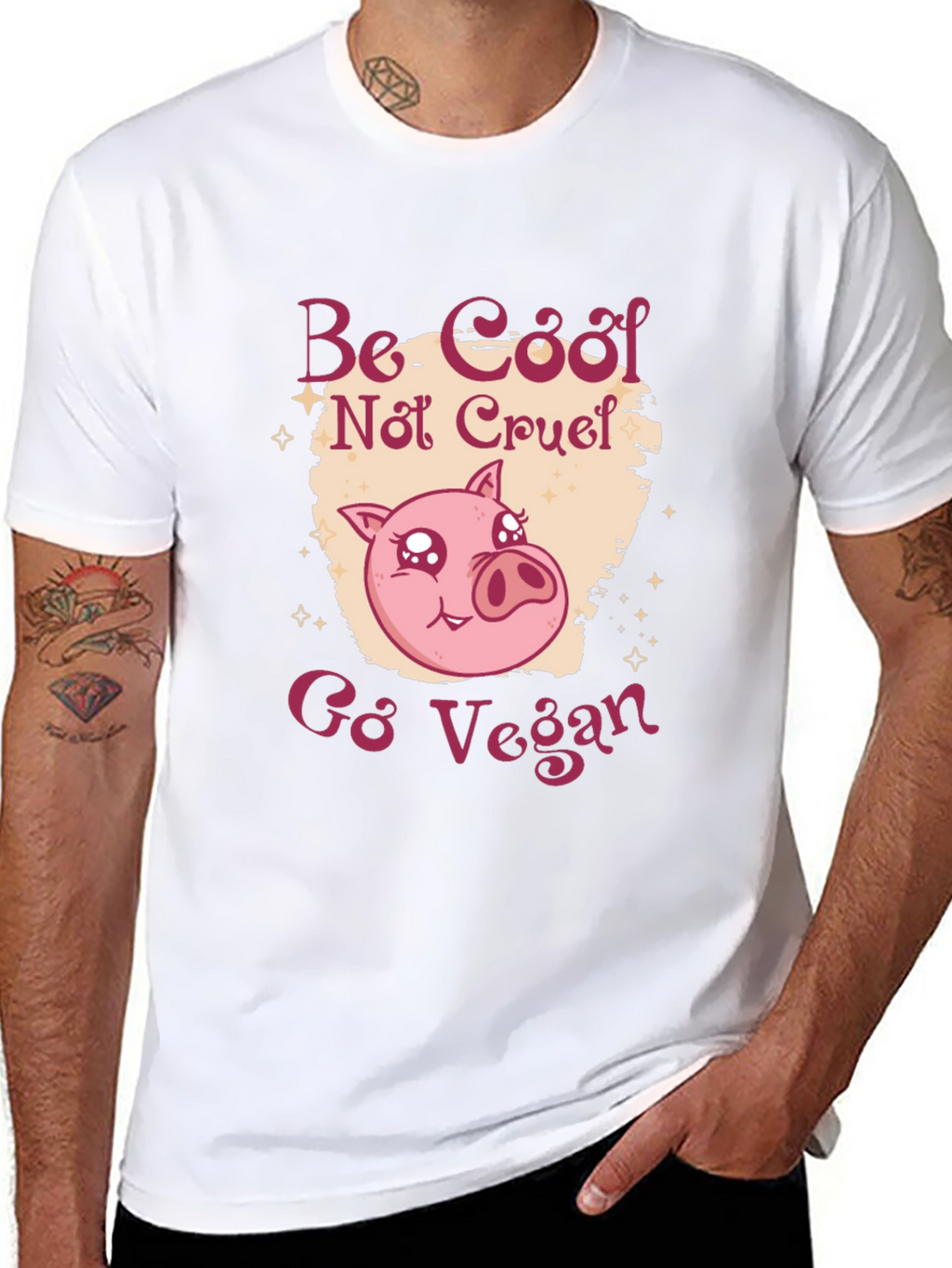 Be Cool Not Cruel Go Vegan T-Shirt
