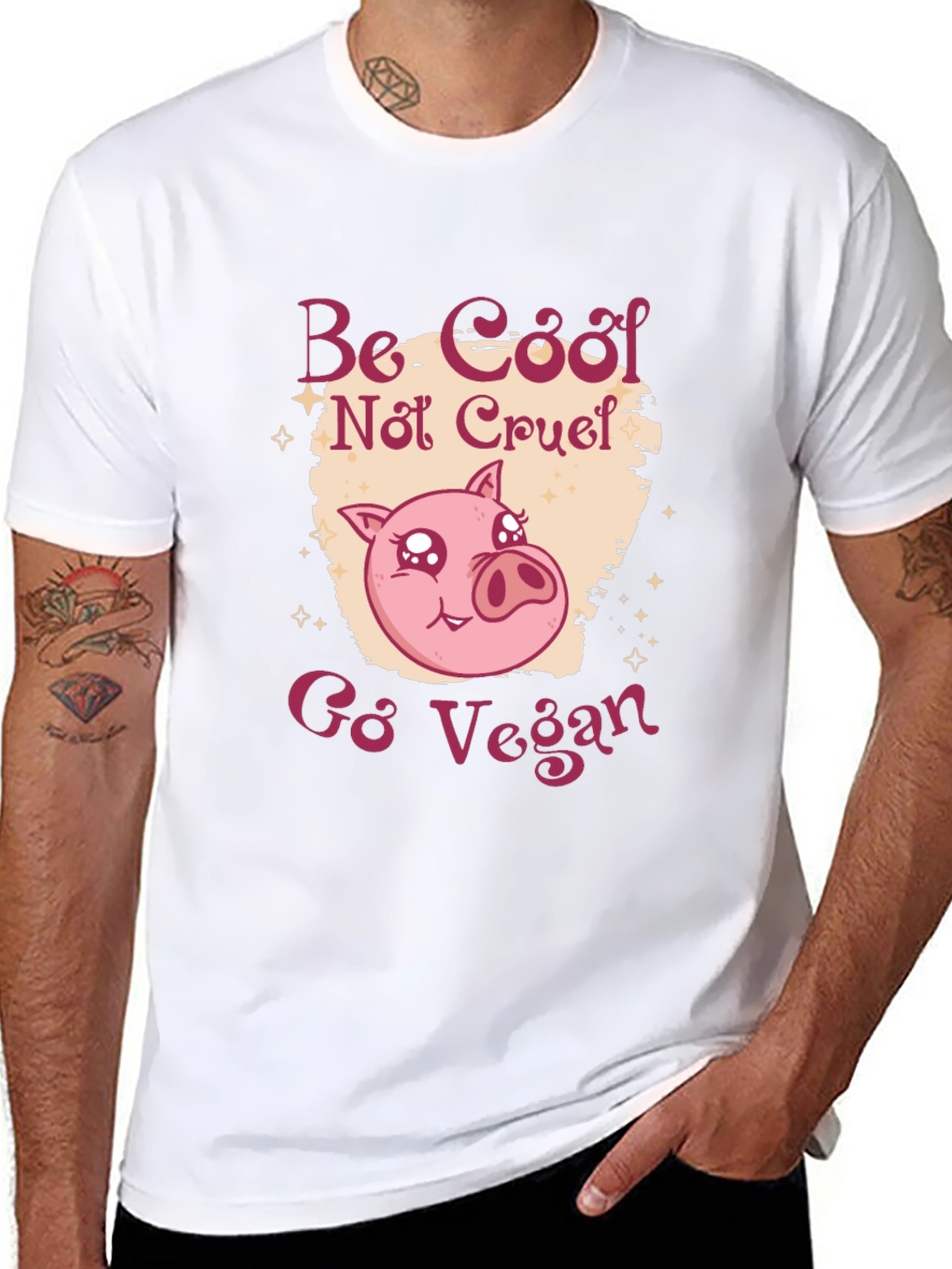 Be Cool Not Cruel Go Vegan T-Shirt