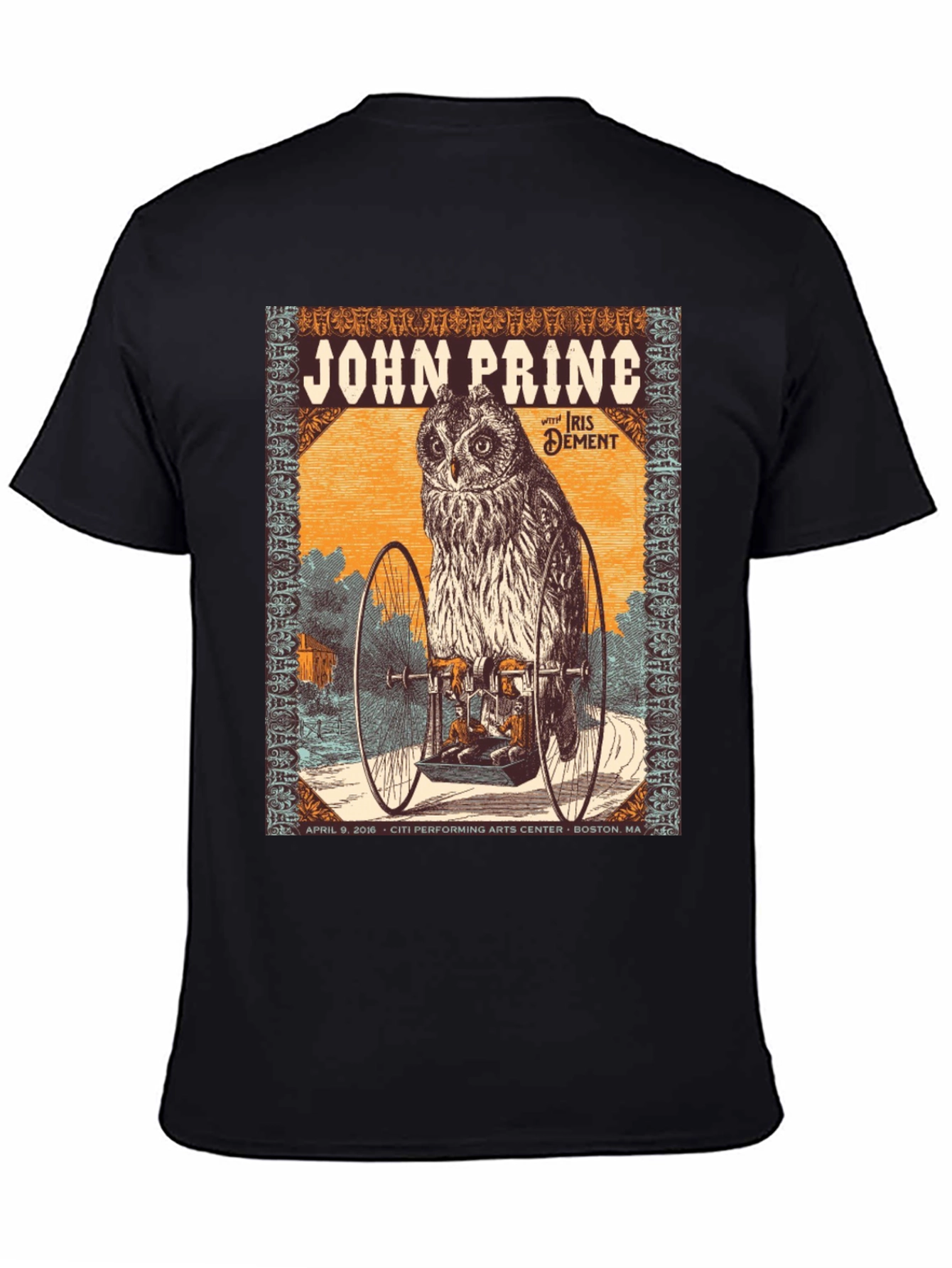 John Prine Owl T-Shirt - Citi Performing Arts Center Boston