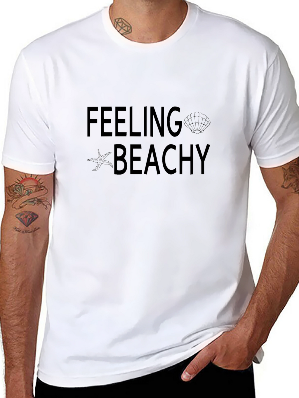 Feeling Beachy Black Tee