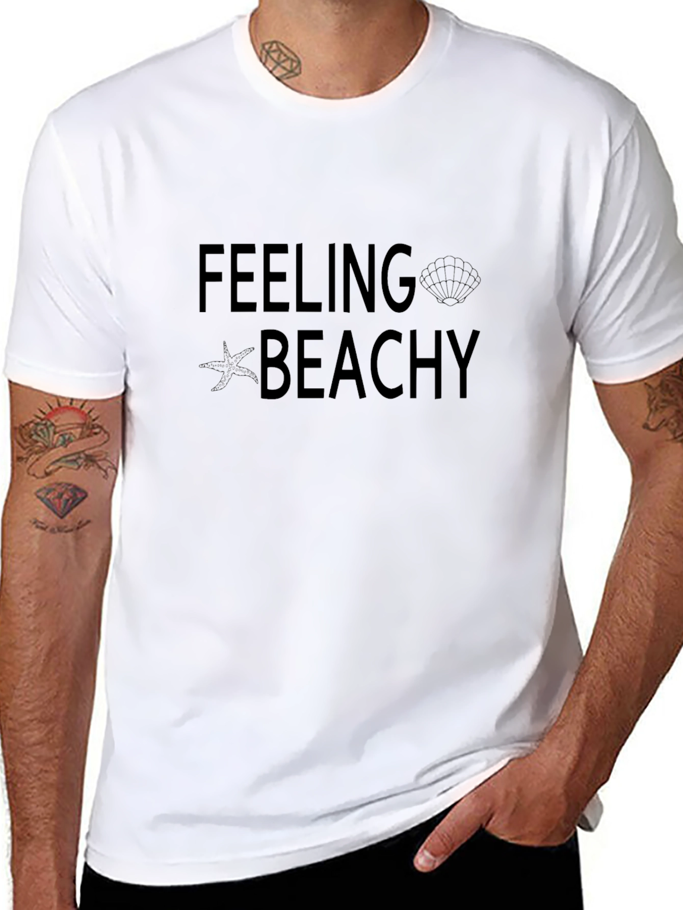 Feeling Beachy Black Tee