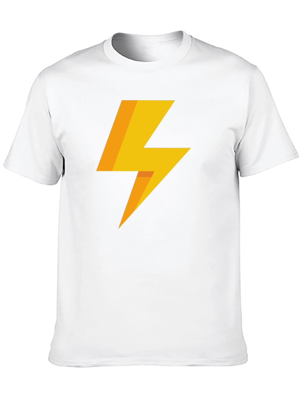 Lightning Bolt Graphic Tee - Black Cotton T-Shirt