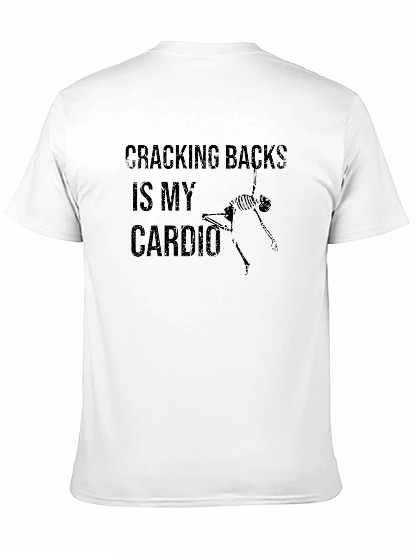 Cracking Backs Is My Cardio Black T-Shirt