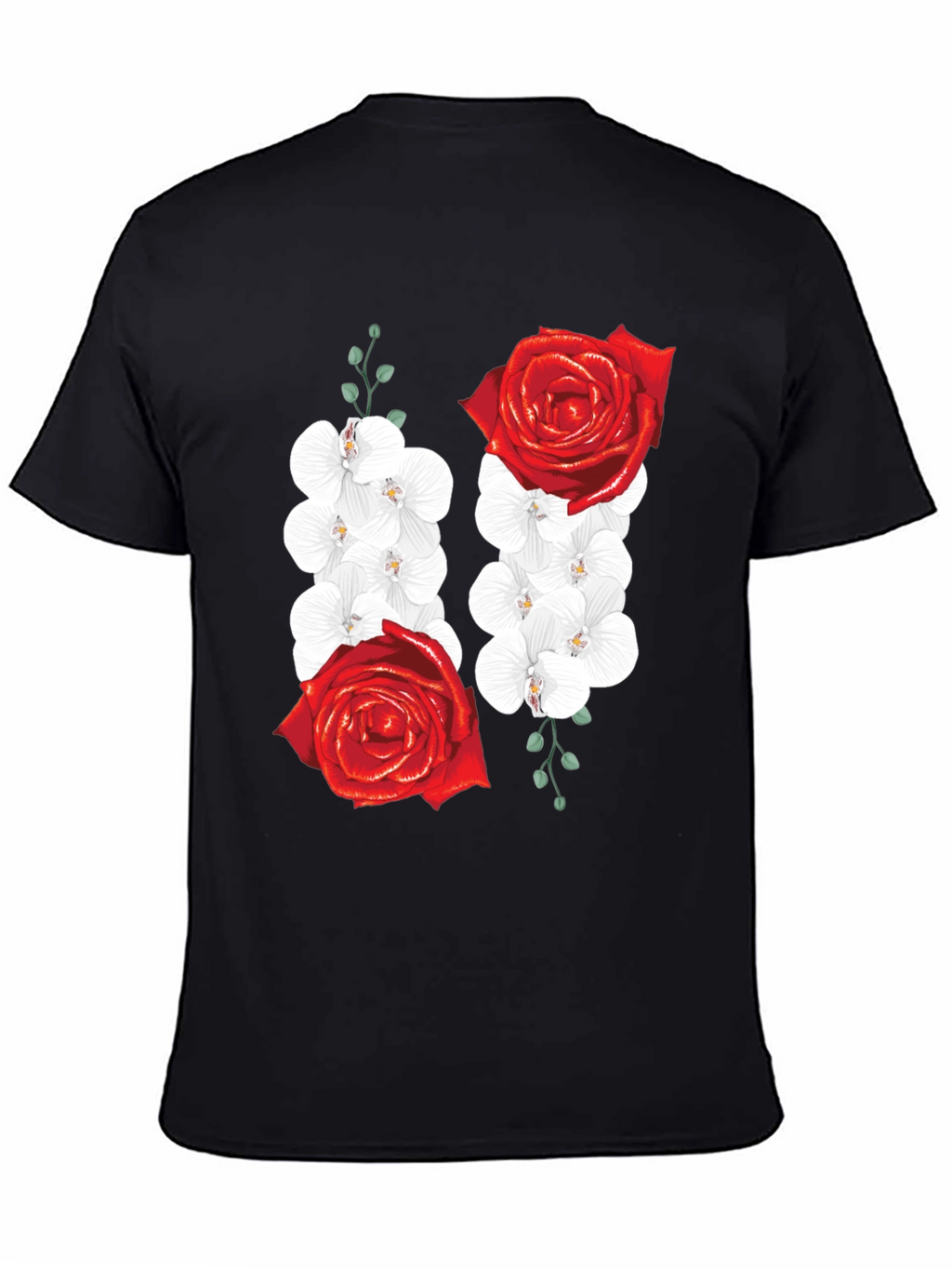Floral Rose and Orchid Graphic Tee
