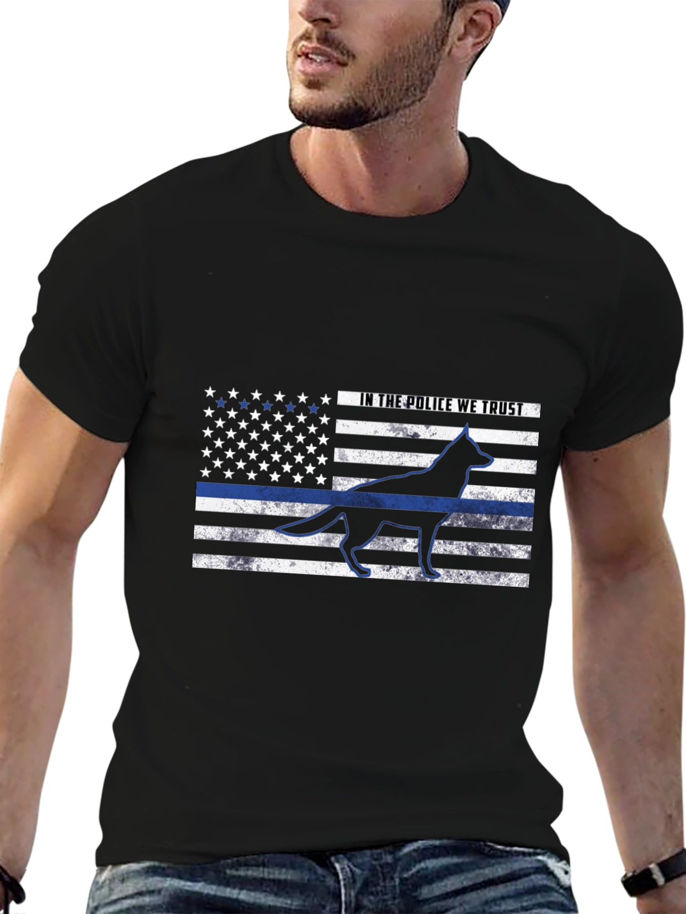 K9 Thin Blue Line T-Shirt – Police Dog Support Patriotic Tee