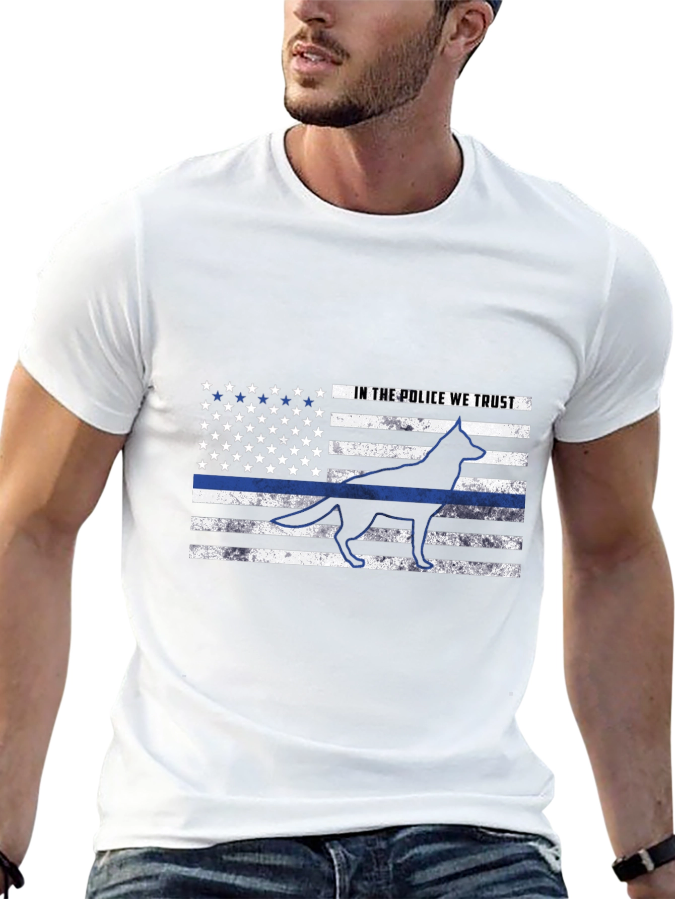 K9 Thin Blue Line T-Shirt – Police Dog Support Patriotic Tee