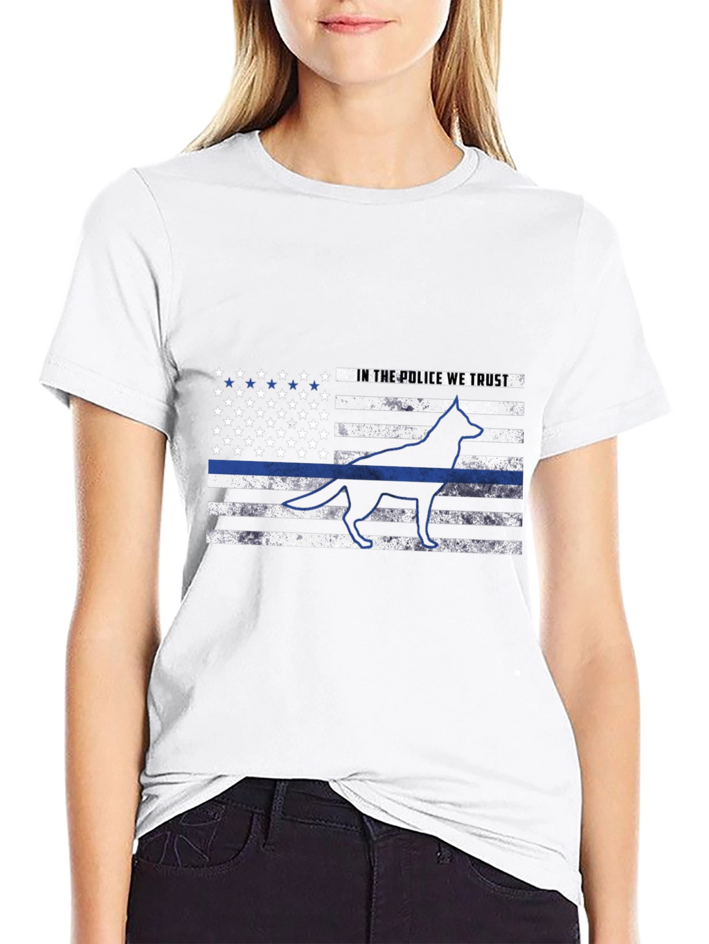 K9 Thin Blue Line T-Shirt – Police Dog Support Patriotic Tee