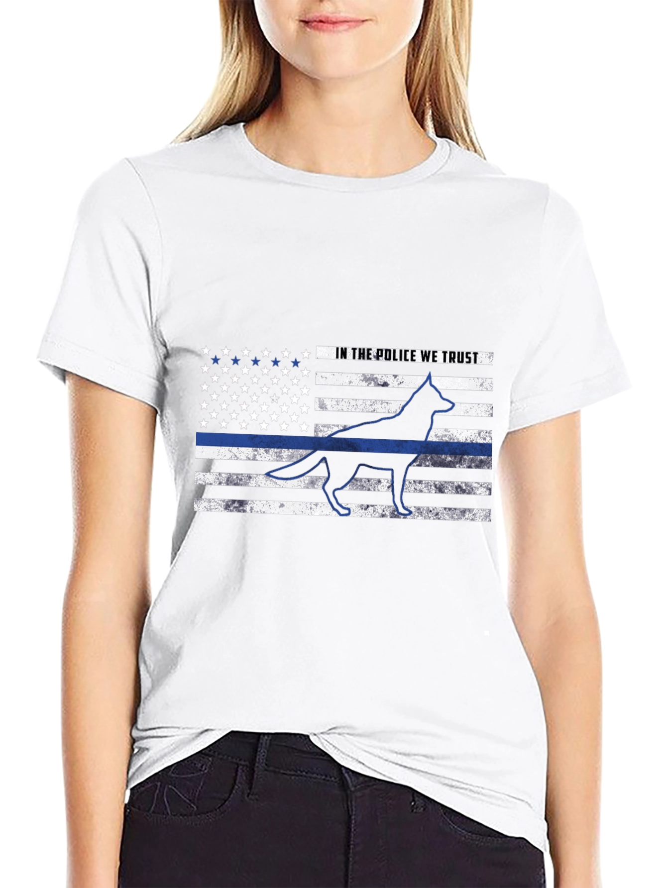 K9 Thin Blue Line T-Shirt – Police Dog Support Patriotic Tee
