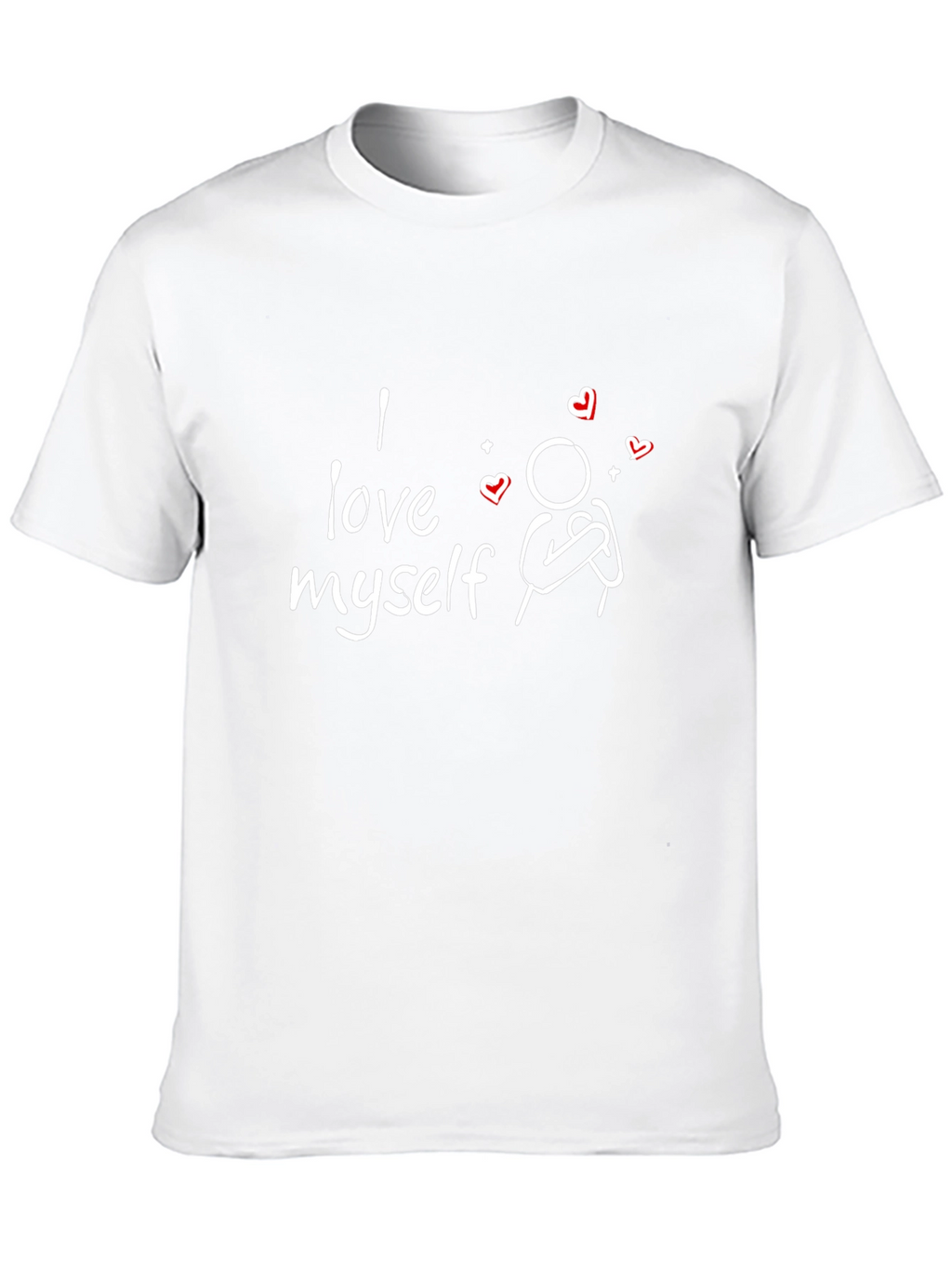 I Love Myself Graphic Tee - Black Casual T-Shirt