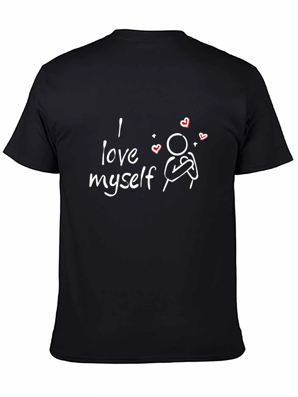 I Love Myself Graphic Tee - Black Casual T-Shirt