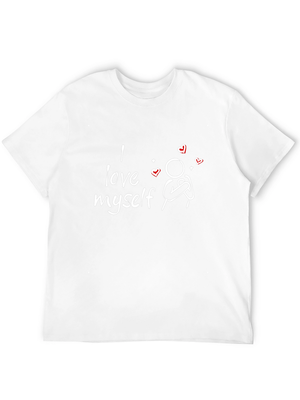 I Love Myself Graphic Tee - Black Casual T-Shirt