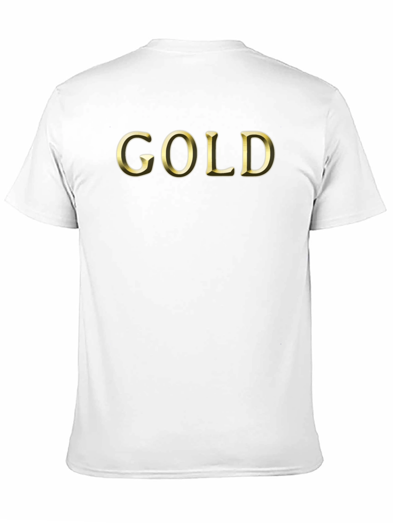 Gold Lettering Black T-Shirt
