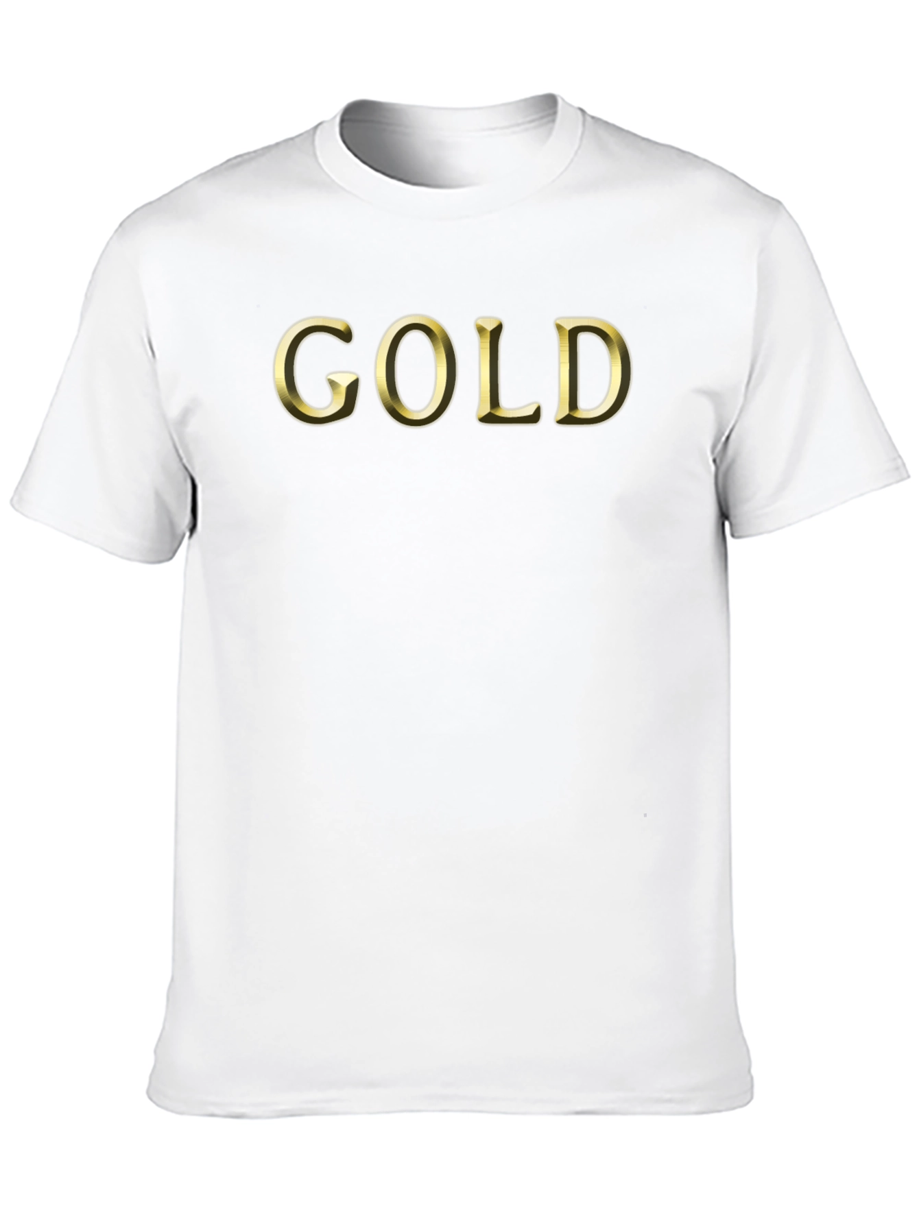 Gold Lettering Black T-Shirt
